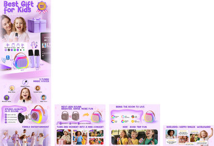 Mini Karaoke Machine with 1 Wireless Microphones