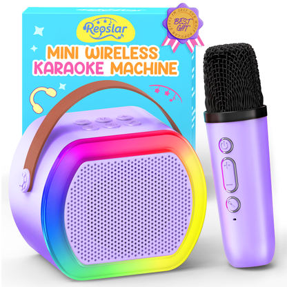 Mini Karaoke Machine with 1 Wireless Microphones